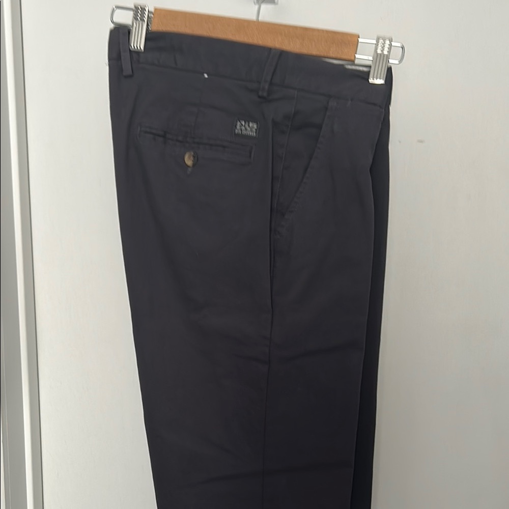 Men's Dark Navy Blue Stretch Slim Fit Pants